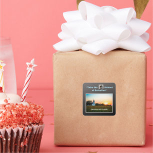 Ta hjälmen från Salvation - Square Stickers Fyrkantigt Klistermärke