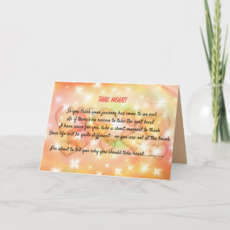 Ta hjärta det inspirera kortet kort