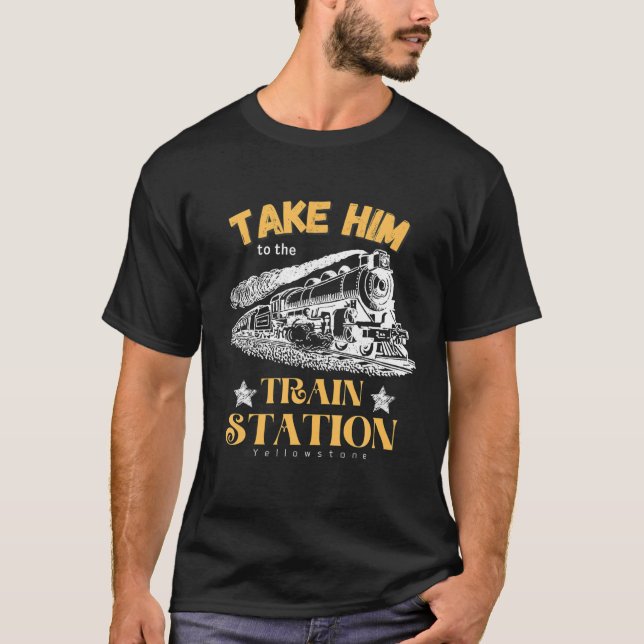 Ta honom till Tåg Station T Shirt (Framsida)