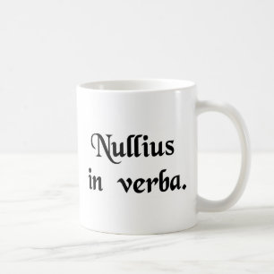 Ta inget ord för honom kaffemugg