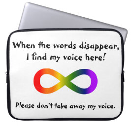Ta inte bort min röst för neurodiversitet laptop fodral
