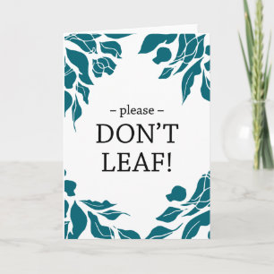 Ta inte Löv Farewell Card Kort