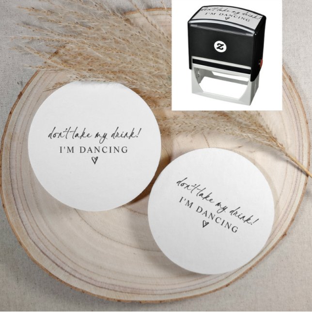 Ta Inte Min Drink Bröllops Coaster Självfärgande Stämpel (Don't take my drink stamp for the back of wedding or even coasters.)