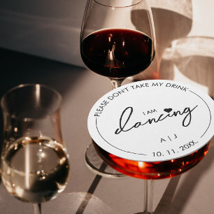 Ta inte min drink. Jag dansar Modern Elegant Underlägg Papper Rund