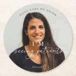 Ta inte min drink med Photo Minimalist Underlägg Papper Rund<br><div class="desc">Designad att samordna med för inbjudan till "Rena" bröllop. Om du vill ändra information klickar du på Information. Om du vill flytta texten eller ändra storlek, teckensnitt eller färg klickar du på Redigera med Design Verktyg. Visa samlingslänken på den här sidan om du vill se alla matchande objekt i den...</div>