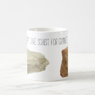 Ta inte schist för granit kaffemugg