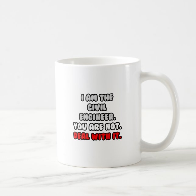 Ta itu med det ... Funny Civil Ingenjör Kaffemugg (Höger)