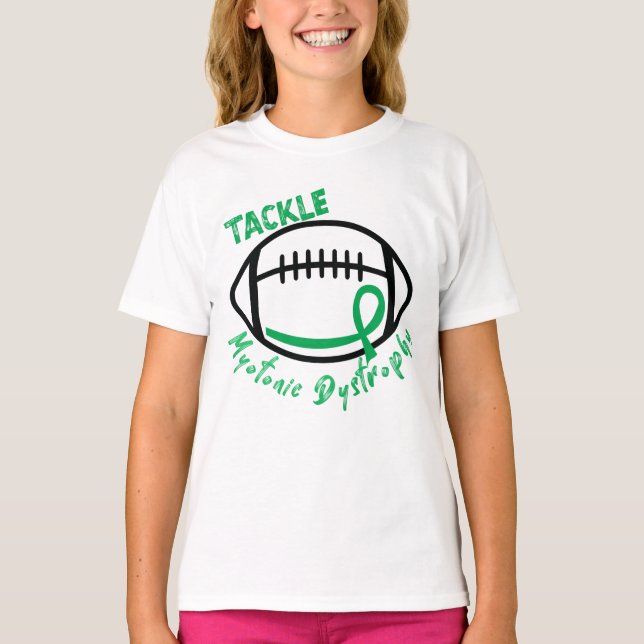 Ta itu med Myotonic Dystrophy med hjälp av medveta T Shirt (Framsida)