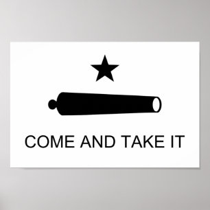 Ta kommer det - den United States Texas flagga Poster
