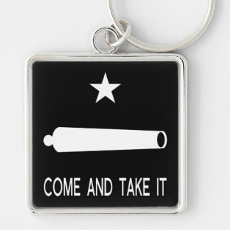 Ta kommer det flagga~ Texas Fyrkantig Silverfärgad Nyckelring