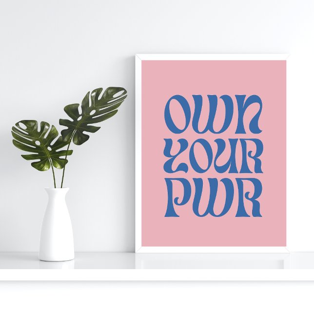Ta kontroll över din kraft Retro feministisk citat Poster (Skapare uppladdad)