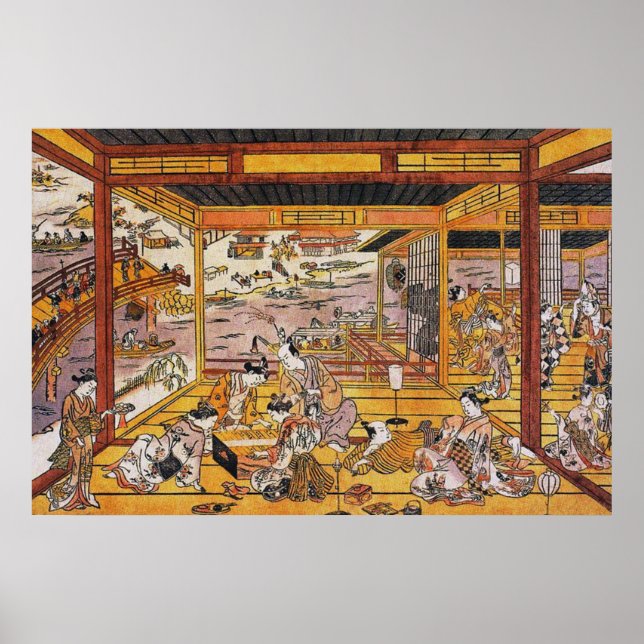 Ta kvällens Coola vid Ryōgoku Bridge Poster (Framsidan)