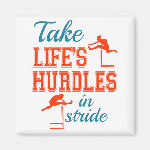 Ta Life's Hurdles i Stride Hurdler Track Fält Magnet