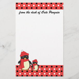 Ta Little Penguin för en Walk Brevpapper