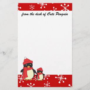 Ta Little Penguin för en Walk Brevpapper