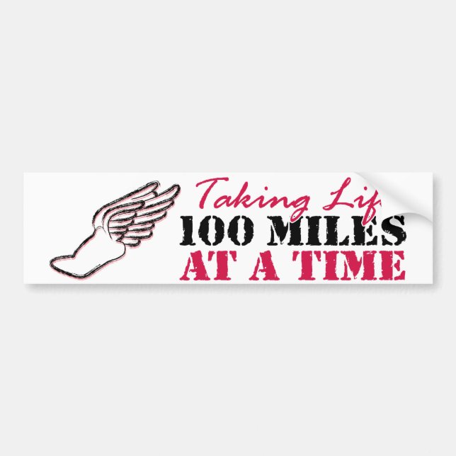 Ta liv 100 miles i sänder bildekal (Framsidan)