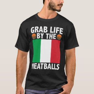 Ta livet av köttbullarna i den italienska Flagga f T Shirt