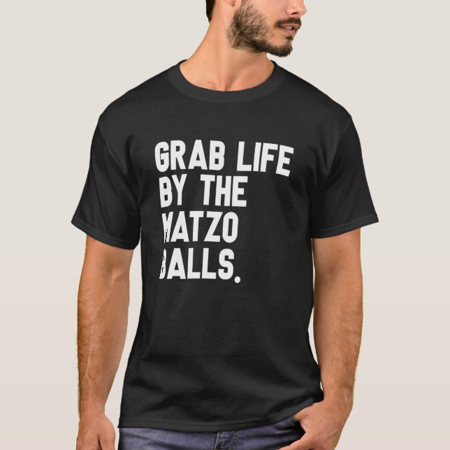 Ta livet av Matzo Bollar Passover Jewish Matz T Shirt (Framsida)
