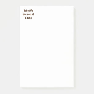 Ta livet en Kopp i Roligten av kaffe Post-it Block