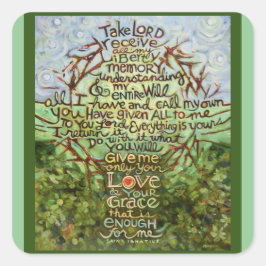 Ta Lord, ta emot katolska Prayer Sticker Fyrkantigt Klistermärke