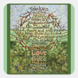 Ta Lord, ta emot katolska Prayer Sticker Fyrkantigt Klistermärke