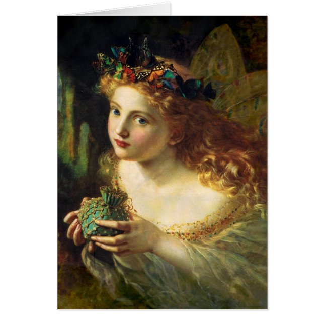 Ta mässan Ansikte i Woman, Fairy Butterflies OBS Kort (Framsidan)