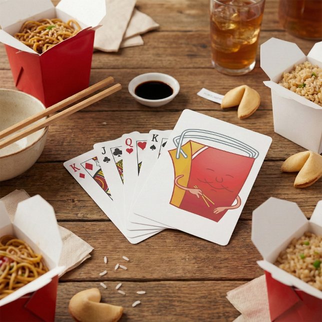 Ta med Chopsticks Funny Asian Food Casinokort (Skapare uppladdad)