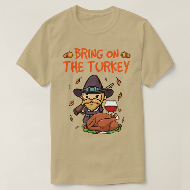 Ta med den vackra Thanksgivingen Helgdag Din i Tur T Shirt (Design framsida)