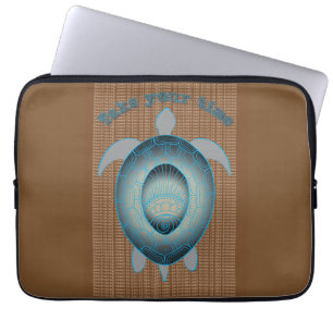 Ta med dig ditt tidssköldpadda motiveringscitat laptop sleeve