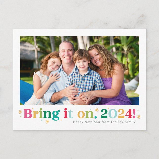 Ta med dig ett gott nytt år Foto-kort Helg Vykort (Framsida)