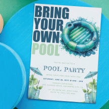 Ta med din egen poolparty blå turkos 