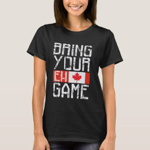TA MED DIN EH GAME Canadian Flagga Pride Hockey Ca T Shirt