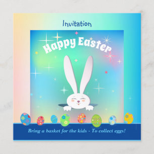 Ta med en basket till ungarna för att samla in ägg inbjudningar