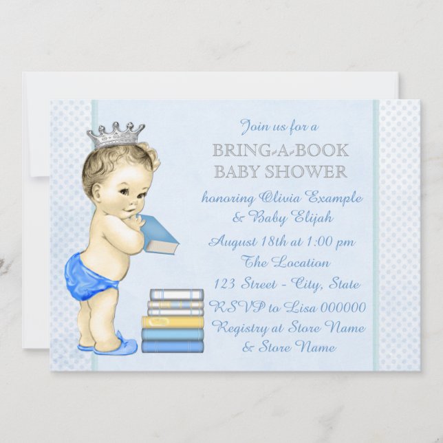 Ta Med En Bok - Baby Shower Inbjudningar (Framsida)