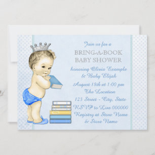 Ta Med En Bok - Baby Shower Inbjudningar