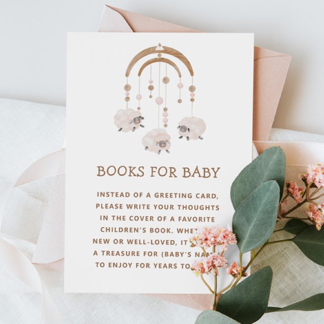 Ta med en Bok | Begäran om Boho Sheep Baby Shower Tilläggskort (Skapare uppladdad)