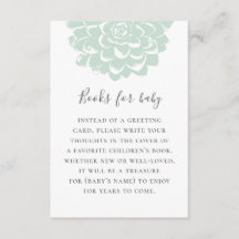 Ta med en bok för bebis. Önskar mint-suckulent