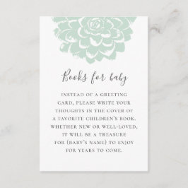 Ta med en bok för bebis. Önskar mint-suckulent Tilläggskort
