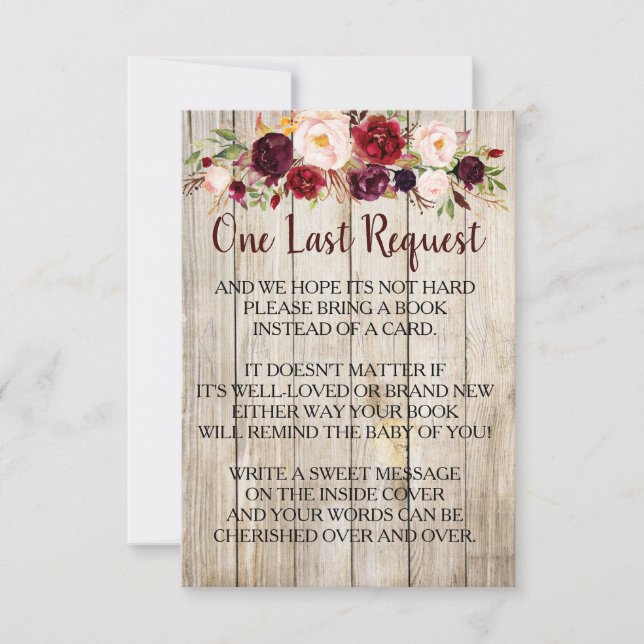 Ta med en bok i stället för en babyåda för kort (Framsida)