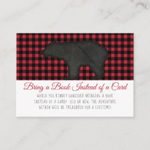Ta med en Bok Lumberjack Play Bear Boy Shower Tilläggskort