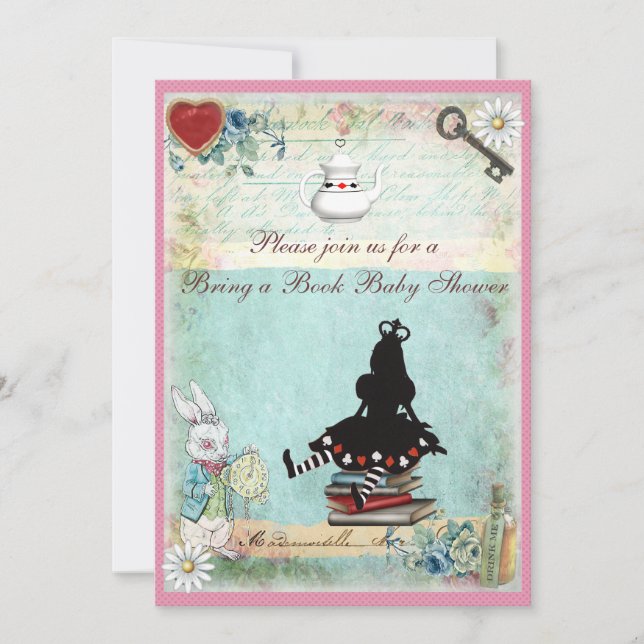 Ta med en Bok prinsessan Alice Baby Shower Inbjudningar (Framsida)
