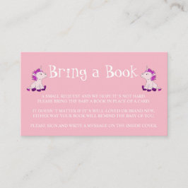 Ta med en Bok Rosa Twillingar Girls Baby Shower Tilläggskort