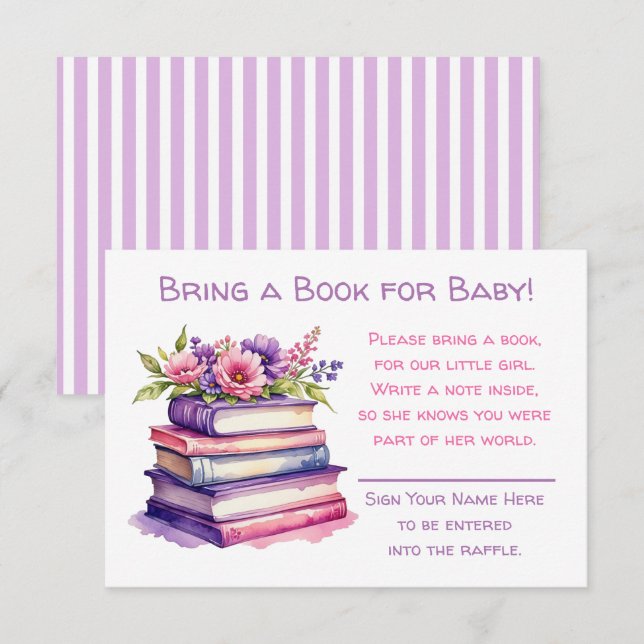 Ta med en Bok till Baby | Babyskor Tilläggskort (Fram/baksida)
