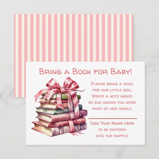 Ta med en Bok till Baby | Babyskor Tilläggskort (Fram/baksida)