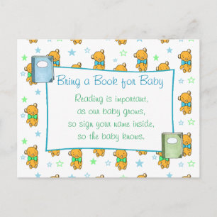 Ta med en Bok till Baby blue pojkens babyskor Vykort