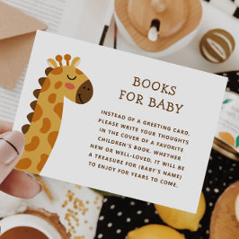 Ta med en bok till baby. Cute safari giraffe Tilläggskort