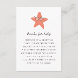 Ta med en bok till baby. Nautisk söt stjärnfisk Tilläggskort