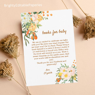 Ta med en Bok till Baby Watercolor Baby Shower Tack Kort