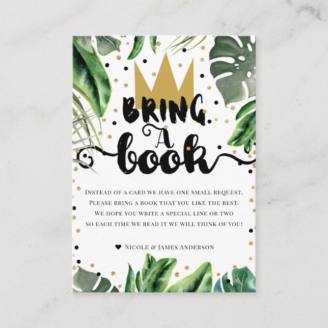 Ta med en Bok-Vild 1:a födelsedag Bok begäran Tilläggskort (Framsida)