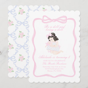 Ta med en Doll Birthday Preppy GrandMillennium Inbjudningar